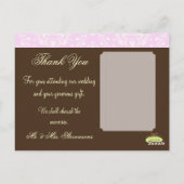 写真結婚はがきに感謝 ポストカード (裏面)