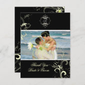 写真結婚はがきに感謝 ポストカード (正面/裏面)