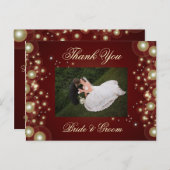 写真結婚はがきに感謝 ポストカード (正面/裏面)