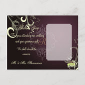 写真結婚はがきに感謝 ポストカード (裏面)