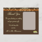 写真結婚はがきに感謝 ポストカード (裏面)