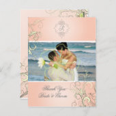 写真結婚はがきに感謝 ポストカード (正面/裏面)