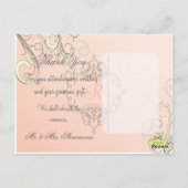 写真結婚はがきに感謝 ポストカード (裏面)