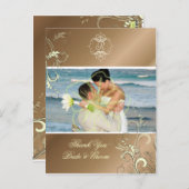 写真結婚はがきに感謝 ポストカード (正面/裏面)