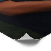 写真結婚を編集可能なシートエレガントチャート ポスター (角)