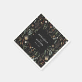 写真結婚アーチ水彩植物性フローラ スタンダードカクテルナプキン (角)