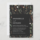 写真結婚アーチ水彩植物性フローラ 招待状 (正面)