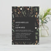 写真結婚アーチ水彩植物性フローラ 招待状 (スタンド正面)
