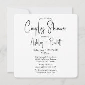 写真結婚カップルブライダルシャワー 招待状 (裏面)