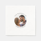 写真結婚カップル紙ナプキン スタンダードカクテルナプキン (正面)