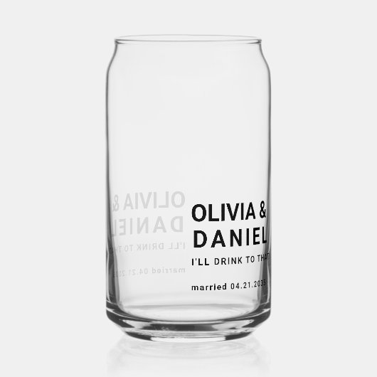 写真結婚カップ ガラス缶 (正面)