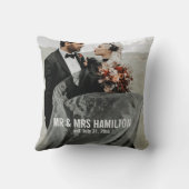 写真結婚ギフトパーソナライズされた クッション (裏面)