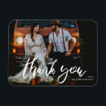 写真結婚シックな手モダン書きありがとう マグネット<br><div class="desc">感謝していお客さんがこの魅力にスタイル感謝していする。 結婚式素晴らしやパーティーのために</div>