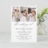 写真結婚ミニマリスト白の結婚ズ 招待状 (スタンド正面)