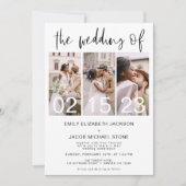 写真結婚ミニマルシンプルリストホワイト 招待状 (正面)