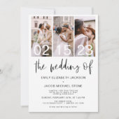 写真結婚ミニマルシンプルリストホワイト 招待状 (正面)