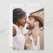 写真結婚ミニマルシンプルリストホワイト 招待状 (裏面)