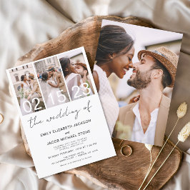 写真結婚ミニマルシンプルリストホワイト 招待状