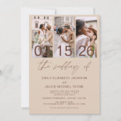 写真結婚ミニマルBohoの結婚S 招待状 (正面)