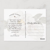 写真結婚ヴィンテージバラフローラ ポストカード (裏面)