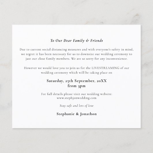 写真結婚予算の縮小 (裏面)