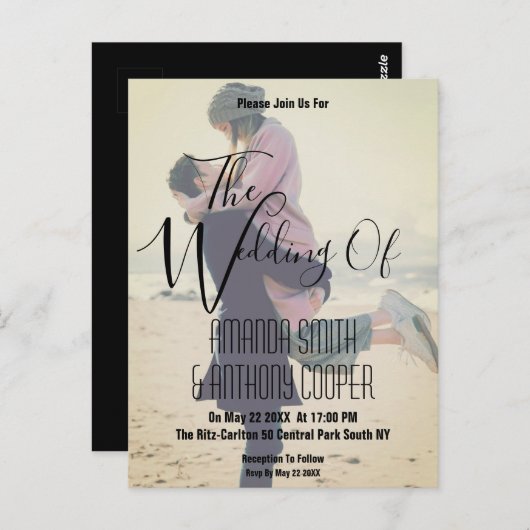 写真結婚予算はがき ポストカード (正面/裏面)