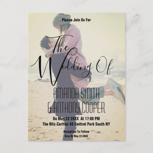 写真結婚予算はがき ポストカード (正面)