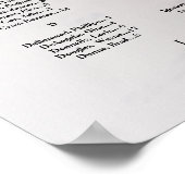 写真結婚付きアルファベットの座席表 ポスター (角)