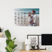 写真結婚付きアルファベットの座席表 ポスター (ホームオフィス)