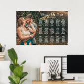 写真結婚付きシーティンググラフボード ポスター (ホームオフィス)