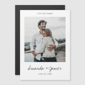 写真結婚付きマグネットありがとう (正面/裏面)