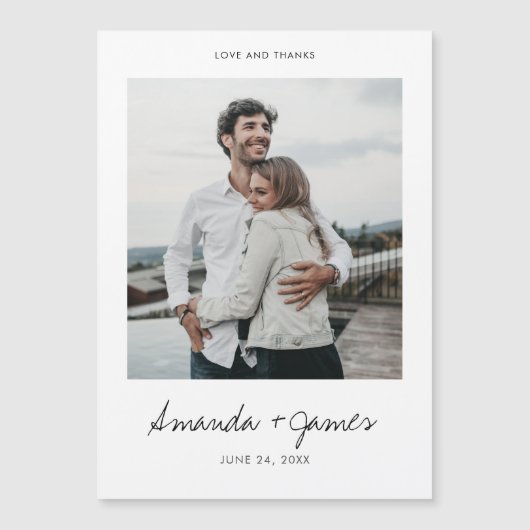 写真結婚付きマグネットありがとう (正面)