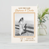 写真結婚付きランチ日付の保存招待状 招待状 (スタンド正面)