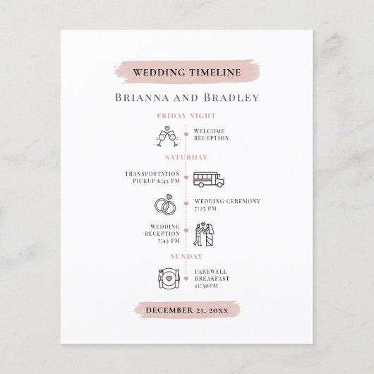 写真結婚付き予算の旅程プログラム (正面)