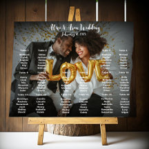 写真結婚付き座席表ポスター