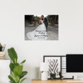 写真結婚付き歓迎の看板ポスター ポスター (ホームオフィス)