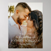 写真結婚付き歓迎の看板ポスター ポスター (正面)