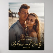 写真結婚付き歓迎の看板ポスター ポスター (正面)