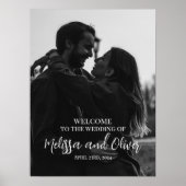 写真結婚付き歓迎の看板ポスター ポスター (正面)
