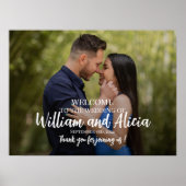 写真結婚付き歓迎の看板ポスター ポスター (正面)