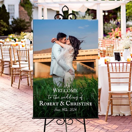 写真結婚付き歓迎の看板ポスター ポスター