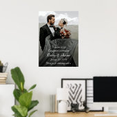 写真結婚付き歓迎の看板ポスター ポスター (ホームオフィス)