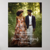 写真結婚付き歓迎の看板ポスター ポスター (正面)