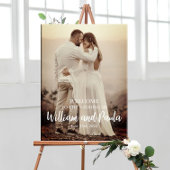 写真結婚付き歓迎の看板 ポスター