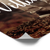 写真結婚付き歓迎の看板 ポスター (角)