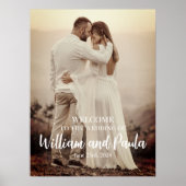 写真結婚付き歓迎の看板 ポスター (正面)
