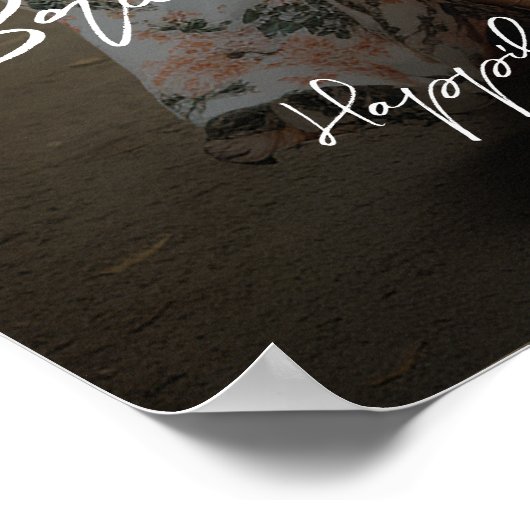 写真結婚付き歓迎サイン ポスター (角)