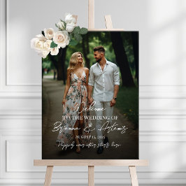 写真結婚付き歓迎サイン ポスター