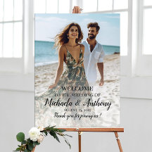 写真結婚付き歓迎サイン