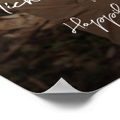 写真結婚付き歓迎パーソナライズされたサイン ポスター (角)